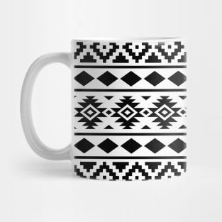 Aztec Essence Pattern Black on White Mug